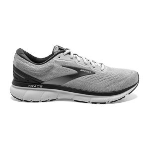 Brooks Trace Road Running Shoes - Mens, Grey/Black/White | IE-JDS458302